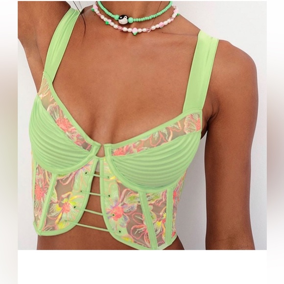For Love And Lemons Other - 🍋For Love and Lemons Electric Fields Embroidery Bustier NEW sz L Corset